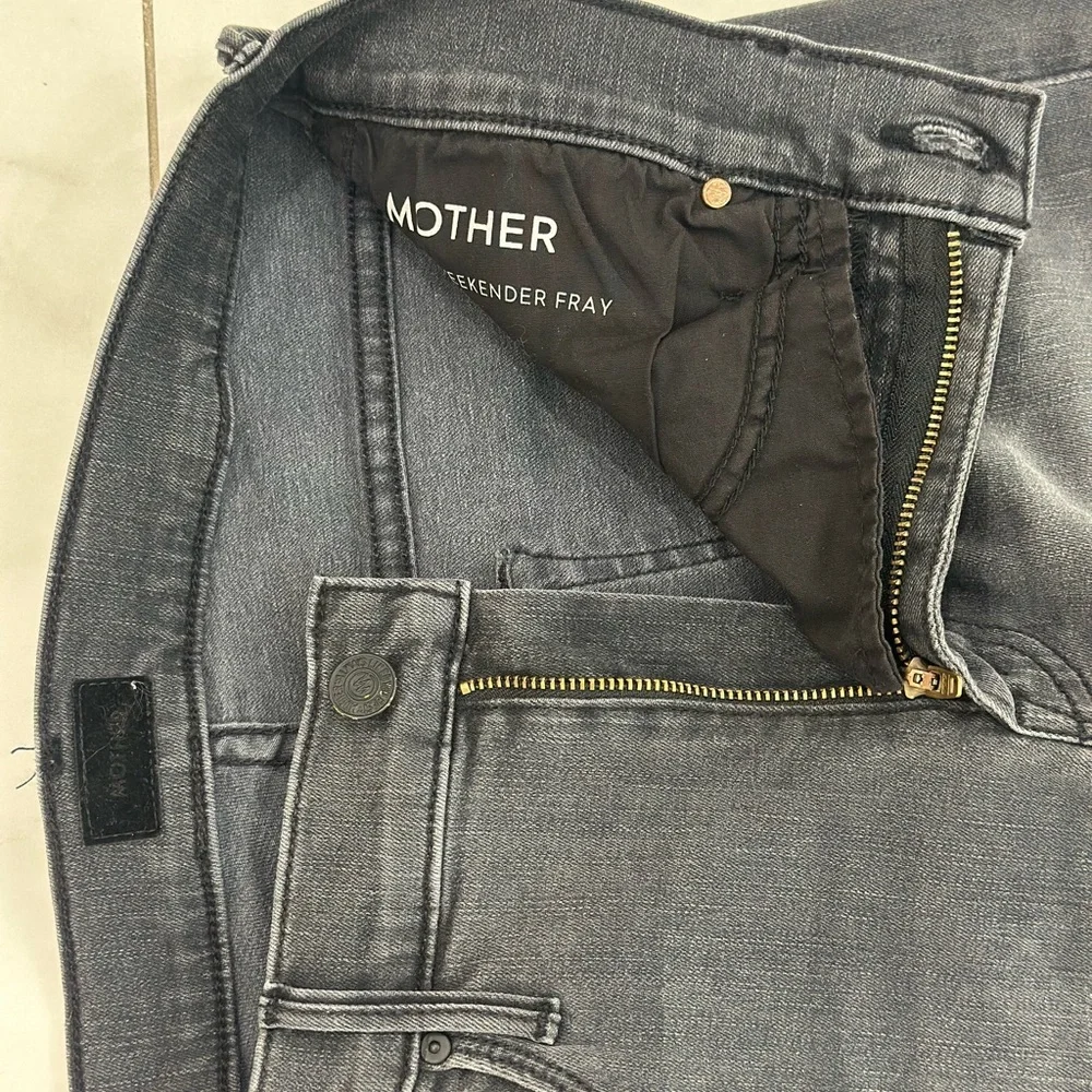 MOTHER Dark Gray Wide Leg Jeans - Picture 7 of 8